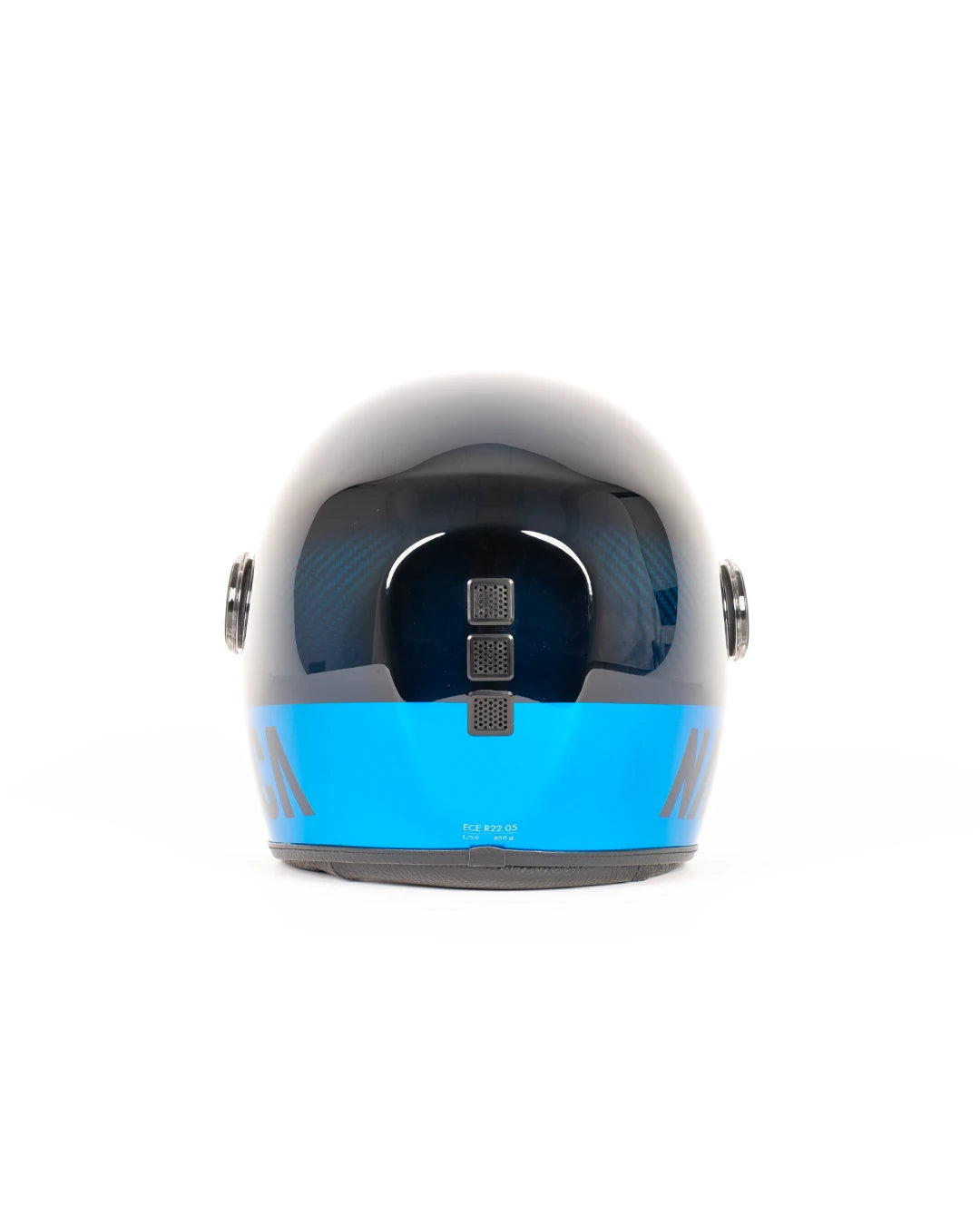 casque jet naca moto candy bleu