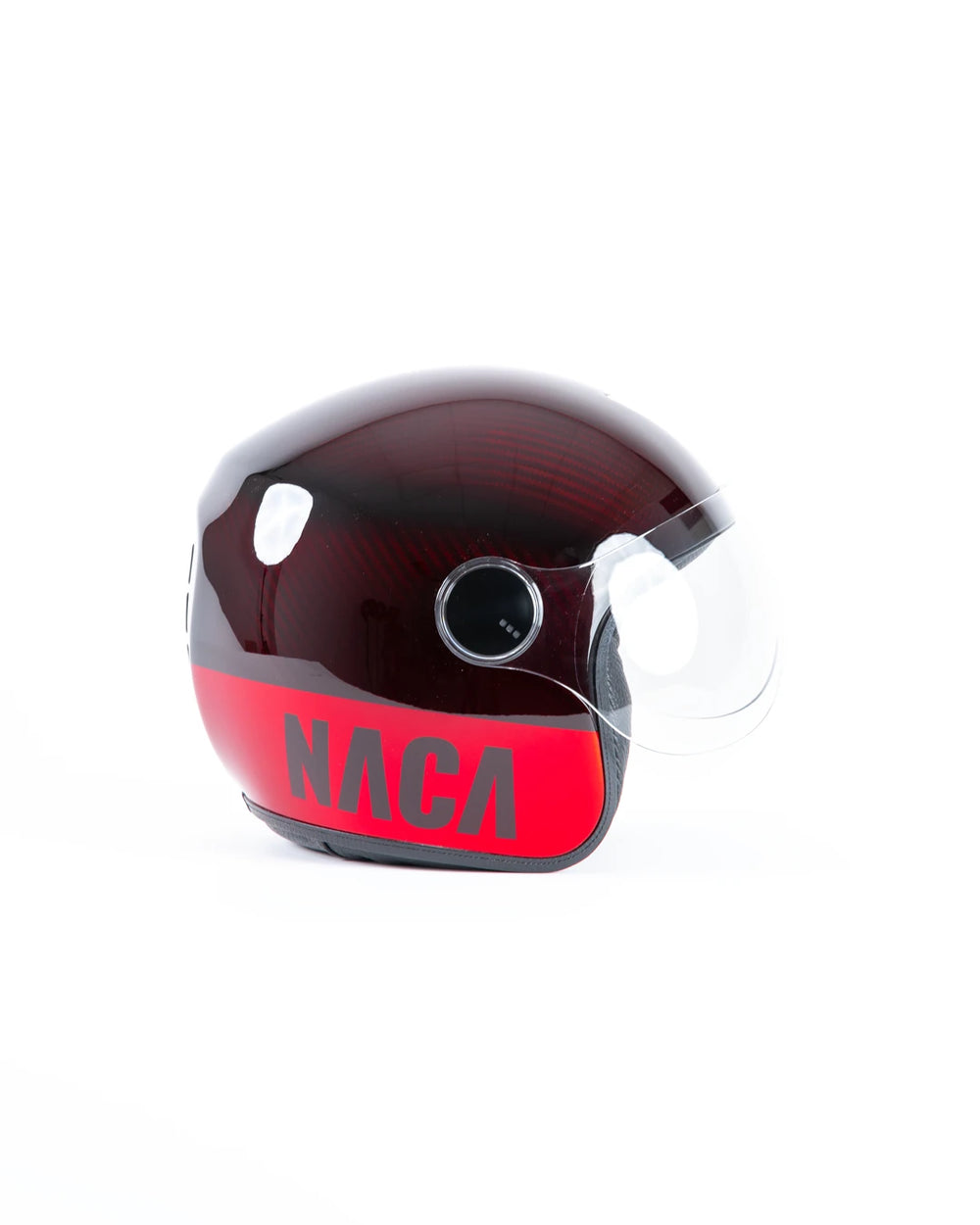 casque jet naca moto candy rouge