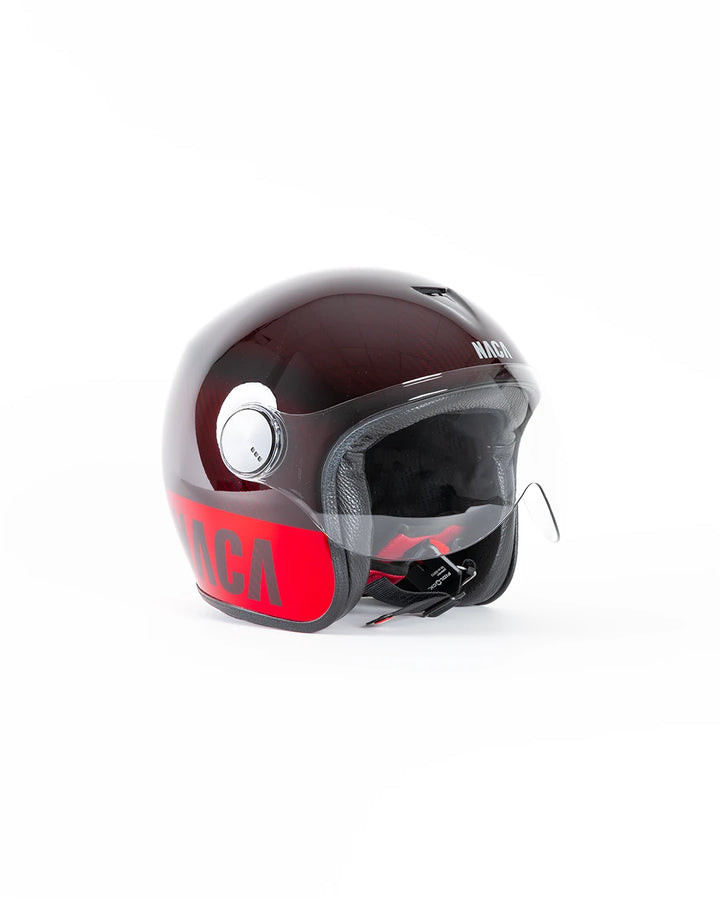 casque jet naca moto candy rouge