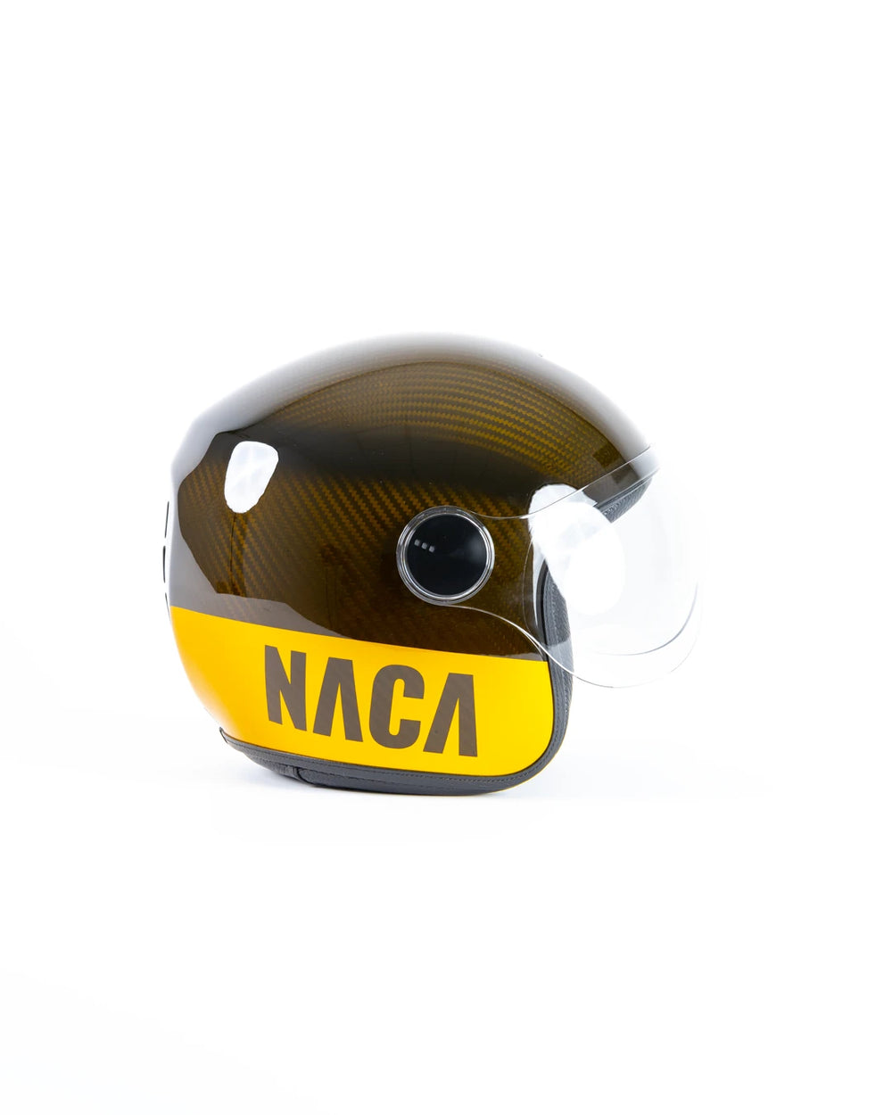 casque jet naca moto candy jaune