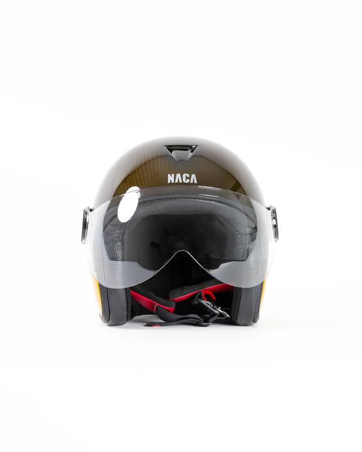 casque jet naca moto candy jaune