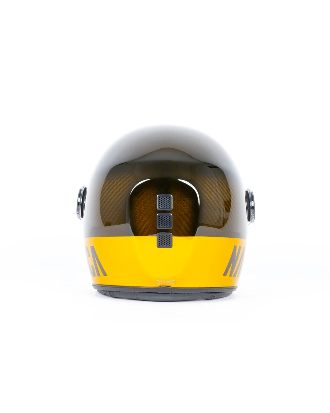 casque jet naca moto candy jaune