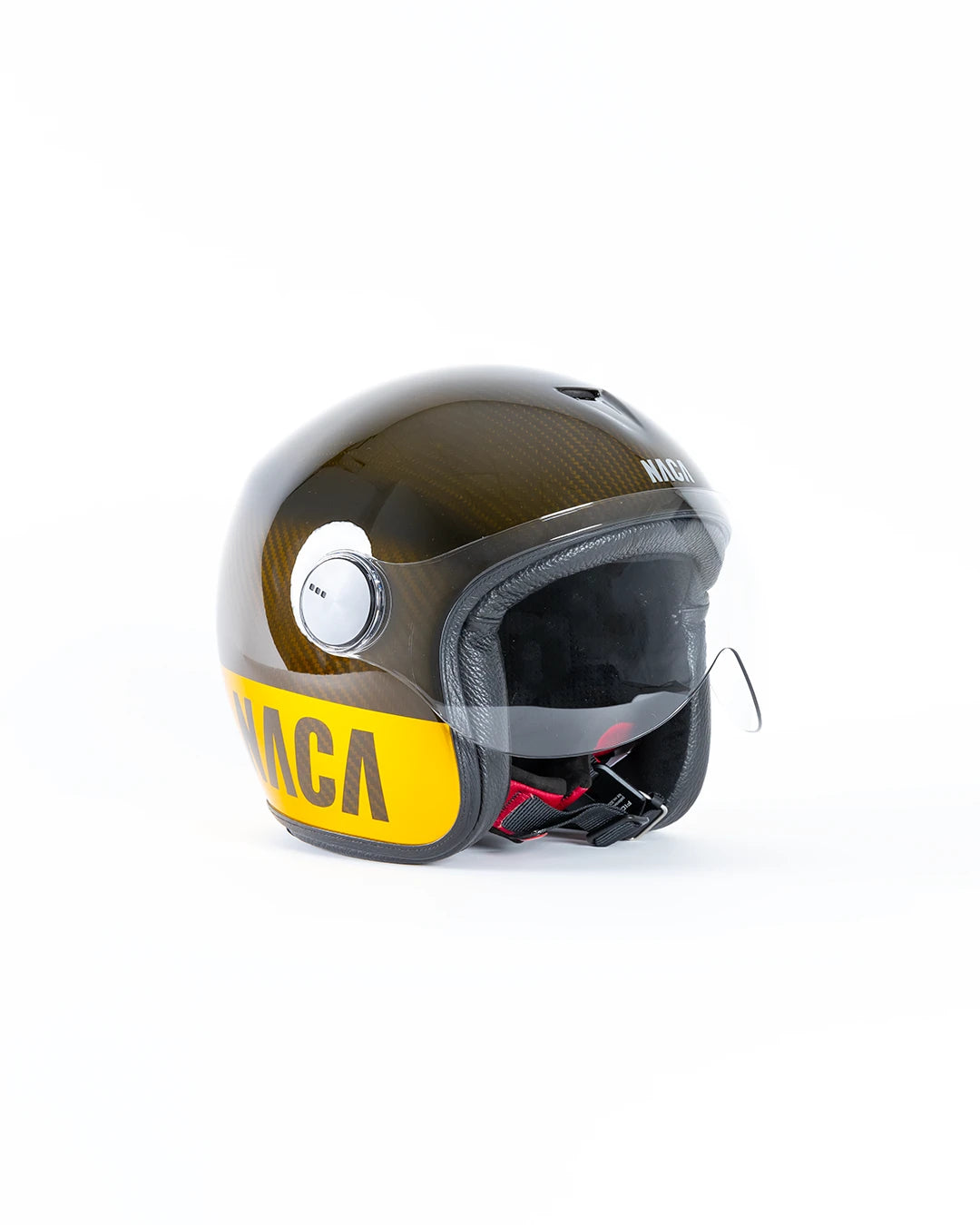 casque jet naca moto candy jaune