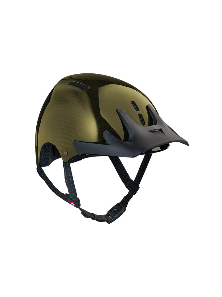 casque vélo naca carbone jaune avec visière 3Q