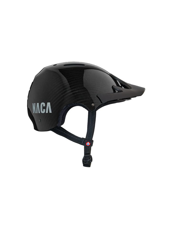 casque vélo naca carbone noir avec visière de profil