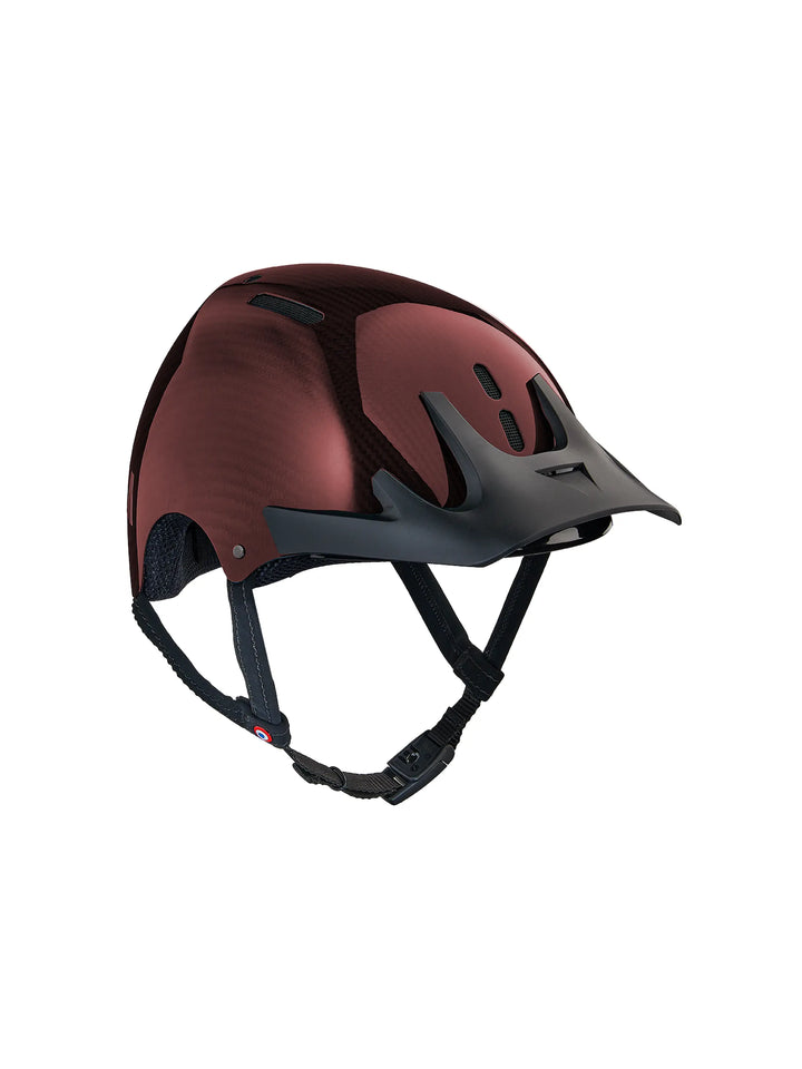 casque vélo naca carbone rouge 3Q avec visière