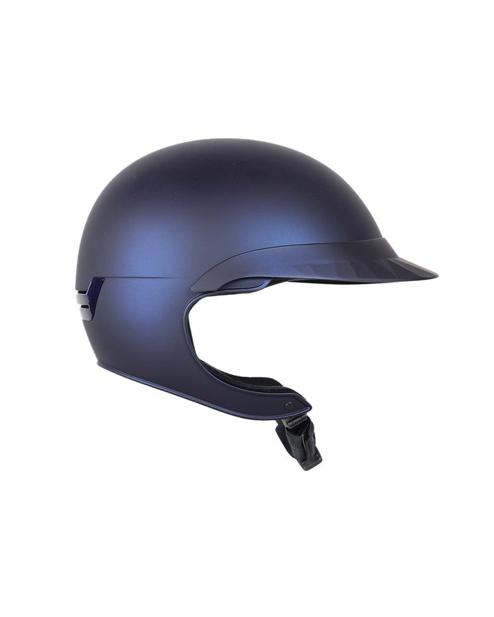 Casque d’équitation NACA COMÈTE XP bleu mat avec jugulaire intégrée