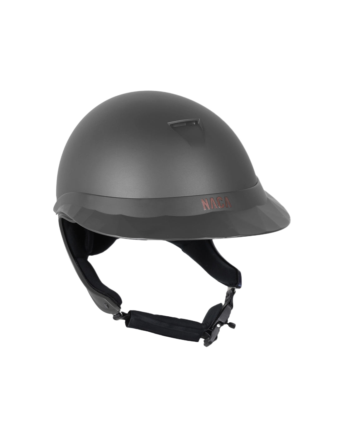 Casque d’équitation NACA COMÈTE XP finition gris mat avec visière large